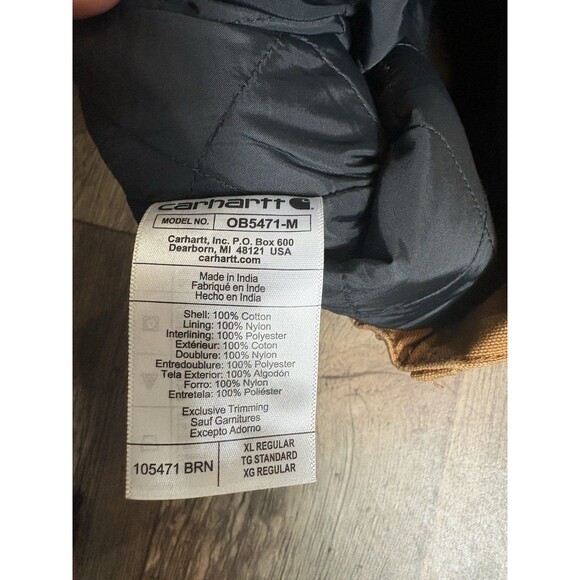 Carhartt Insulated Pants 3M Thinsulate Side Zip Washed Duck OB5471-M Men XL Reg - Picture 7 of 11